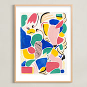 "Primario" - Art Print in White by FERNANDA MARTINEZ - Framed