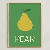 "fruit III" - Art Print in Green by Ellen Schlegelmilch - Framed
