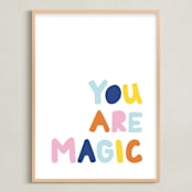 "Colorful - You are Magic" - Art Print in Sky by Jessica Prout - Framed