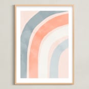 "Spring Rainbow" - Art Print in Blush by Iveta Angelova - Framed