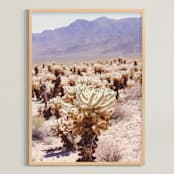 "Joshua Tree Cholla" - Art Print in rose gold by Ann Hudec - Framed