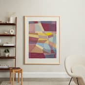 "Globe plot" - Art Print in Peach by Catilustre - In a Room