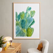 "Cacti" - Art Print in Cactus green by Alexandra Dzh - In a Room