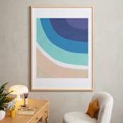 "By the Bay" - Art Print in White by Jenny Partrite - In a Room