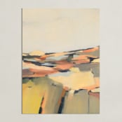 "Sunny Landscape 2" - Art Print in Pale Sunny Yellow by Ashley Armistead - Unframed