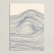 "Rolling Waves I" - Art Print in Deep Ocean by Jayne Alfieri - Unframed