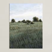 "Midafternoon" - Art Print in Field Green by Hettie Roberts - Unframed