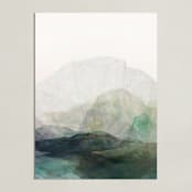 "Finding Balance No. 1" - Art Print in Emerald by Karen Kardatzke - Unframed