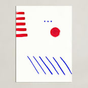 "Wanderer 4" - Art Print in Berry by Orasie - Unframed