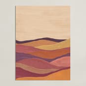 "Desert layers" - Art Print in Rosewood by Annie Shapiro - Unframed