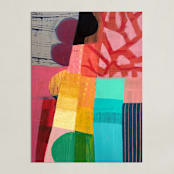 "Bloom" - Art Print in Coral by Poppy Dodge - Unframed