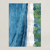 "Indigo Sea" - Art Print in Indigo Sea Blue by Denise Wong - Unframed