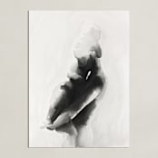 "mother embrace" - Art Print in Black by Kate Ahn - Unframed
