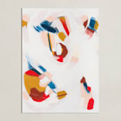 "Down the Trail" - Art Print in Red by Mary Gaspar - Unframed