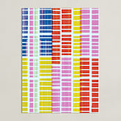 "Gridlocked" - Art Print in Lemon by Jane Colvin - Unframed