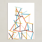 "Harmony in Chaos" - Art Print in Vibrant Orange by Oscar and Emma - Karly Depew - Unframed