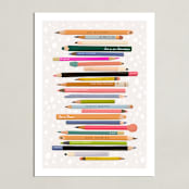 "Always Be Creative" - Art Print in Rainbow by Naava Katz - Unframed