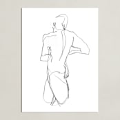 "Standing Figure" - Art Print in Bright White by Lorent and Leif - Unframed