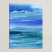 "Stormy Sea" - Art Print in Storm by Lindsay Megahed - Unframed