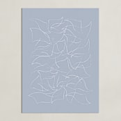 "Flock (Light Cobalt)" - Art Print in Light Cobalt by Yohaku Oshima - Unframed