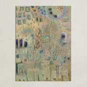 "In A Door & Out A Window" - Art Print in Khaki by Pamela Tucker Herz - Unframed