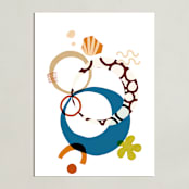 "Finding a New Balance No. 2" - Art Print in avian blue by ThirtyOne Illustrations - Unframed