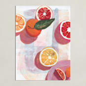 "Citrus Symphony" - Art Print in Citrus by Kinga Subject - Unframed