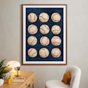 "Dinger 1 Spin Cycle" - Art Print in Navy by Kamala Nahas - In a Room