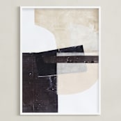 "Last Tuesday" - Art Print in Sand by Jennifer Daily - Framed