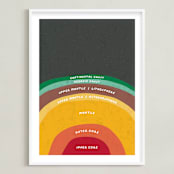 "The Earth" - Art Print in Magma by Erica Krystek - Framed