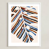 "Abstract Monstera Leaf" - Art Print in Cinnamon by Iveta Angelova - Framed