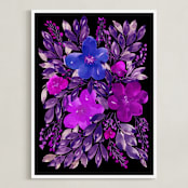 "black is beauty_3" - Art Print in purple by Ramoncita - aticnomar - Framed