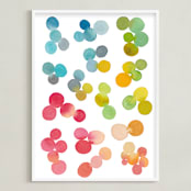 "Rainbow Rocks" - Art Print in Rainbow by Pip Gerard - Framed