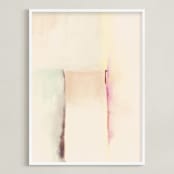 "Dance Around the Dangers" - Art Print in Peach by Mande Calhoun - Framed