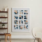 "Sunsets" - Art Print in Indigo by LeAnne Roberts - In a Room
