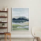 "Sapphire Ridge 1" - Art Print in Deep Blue by Lara Eckerman - In a Room