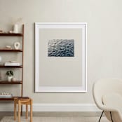 "Sand and Sea 2" - Art Print in Deep Sea Blue by Shawna Urban - In a Room
