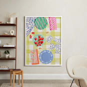 "Dinner For Two" - Art Print in Citrine by Mariana Suárez Pierre - In a Room