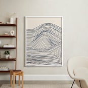 "Rolling Waves I" - Art Print in Deep Ocean by Jayne Alfieri - In a Room