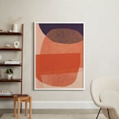 "paper jitter" - Art Print in papaya by Carrie Moradi - In a Room