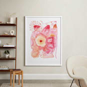 "Magenta Color Study" - Art Print in Magenta by Maggie Ramirez Burns - In a Room