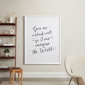 "Imagine the World" - Art Print in White by Ioana Martineac - In a Room