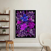 "black is beauty_3" - Art Print in purple by Ramoncita - aticnomar - In a Room