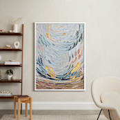 "Beach Study No.2" - Art Print in Coral by Stephanie Carignan - In a Room