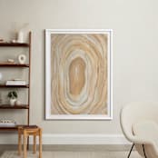 "Gold Agate" - Art Print in Beige by Rebecca Pollard - In a Room