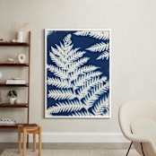"Dryopteris arguta" - Art Print in Prussian Blue by raven erebus - In a Room