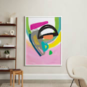 "In the Perfect Mood" - Art Print in Cotton Candy Pink by Jennifer McCully - In a Room