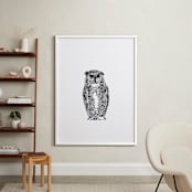 "Hibou" - Art Print in Black by IMG_101 - In a Room