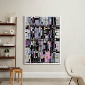 "Lavender City" - Art Print in Lavender by Jan Shepherd - In a Room