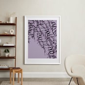"Fern Cascade" - Art Print in Lavender by Kathleen Ney - In a Room